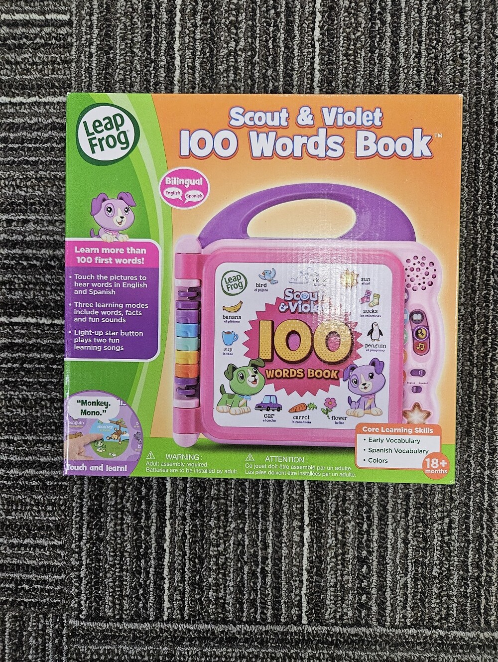 LeapFrog Scout And Violet 100 Words Book In Purple